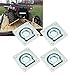 Hapivida 4PCS Ring Flush Hatch Pull Carbon Steel 2000lb Maximum Breaking Force Trailer Tie Downs for Trailers Boat Handles D Rings