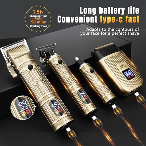 Hair Clippers for Men Professional — top-down angle highlighting key features