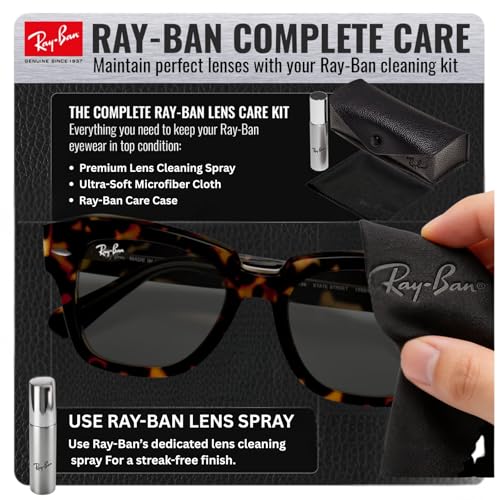 Image of Ray-Ban RB2186 STATE STREET Square Shaped Sunglasses for Women with Official RAYBAN Eyewear Kit