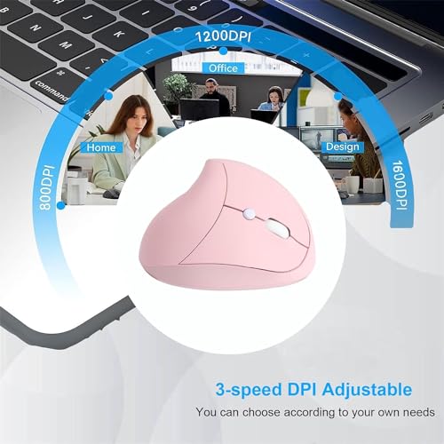 Ratón inalámbrico óptico con receptor USB, 6 botones y batería recargable 3