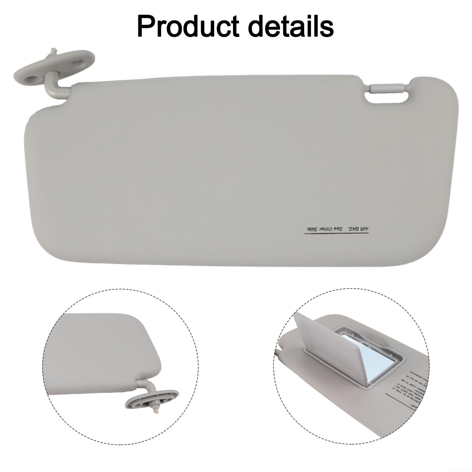 Set di alette parasole per Hyundai Getz 2002-2012 Progettato per adattarsi alla configurazione originale lati sinistro e destro 852101C200 852201C200 Compatibile (destra)