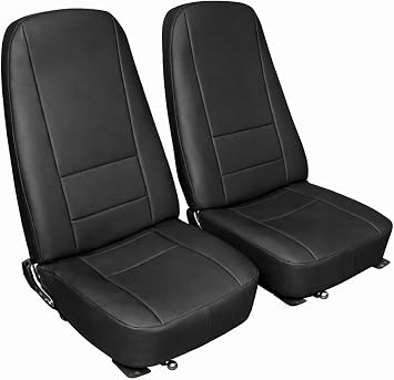 Iggee for Chevy Corvette C3 19701978 Artificial Leather Custom Made Original fit seat Covers Black