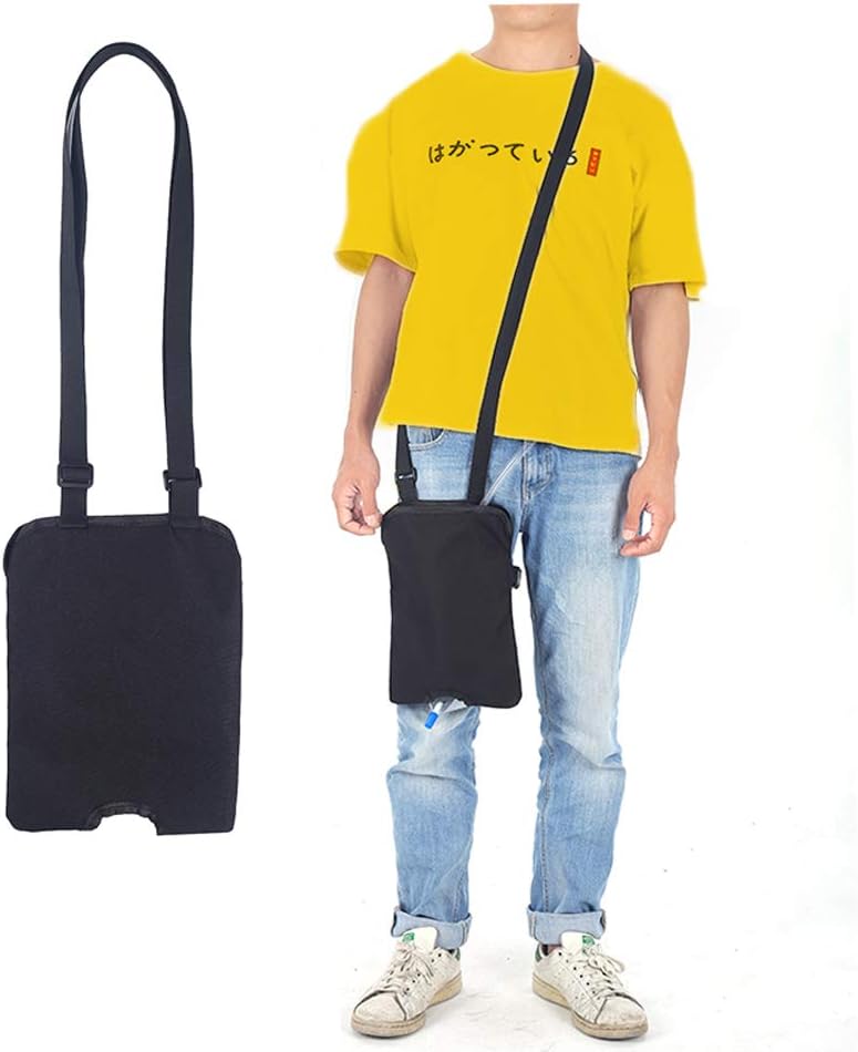 Catheter Leg Bag Stabilization Device Urinary Drainage Foley Catheter Bag Holder (1000 Ml) With Adjustable Shoulder Strap For Home,Travel,Wheelchair,Bed