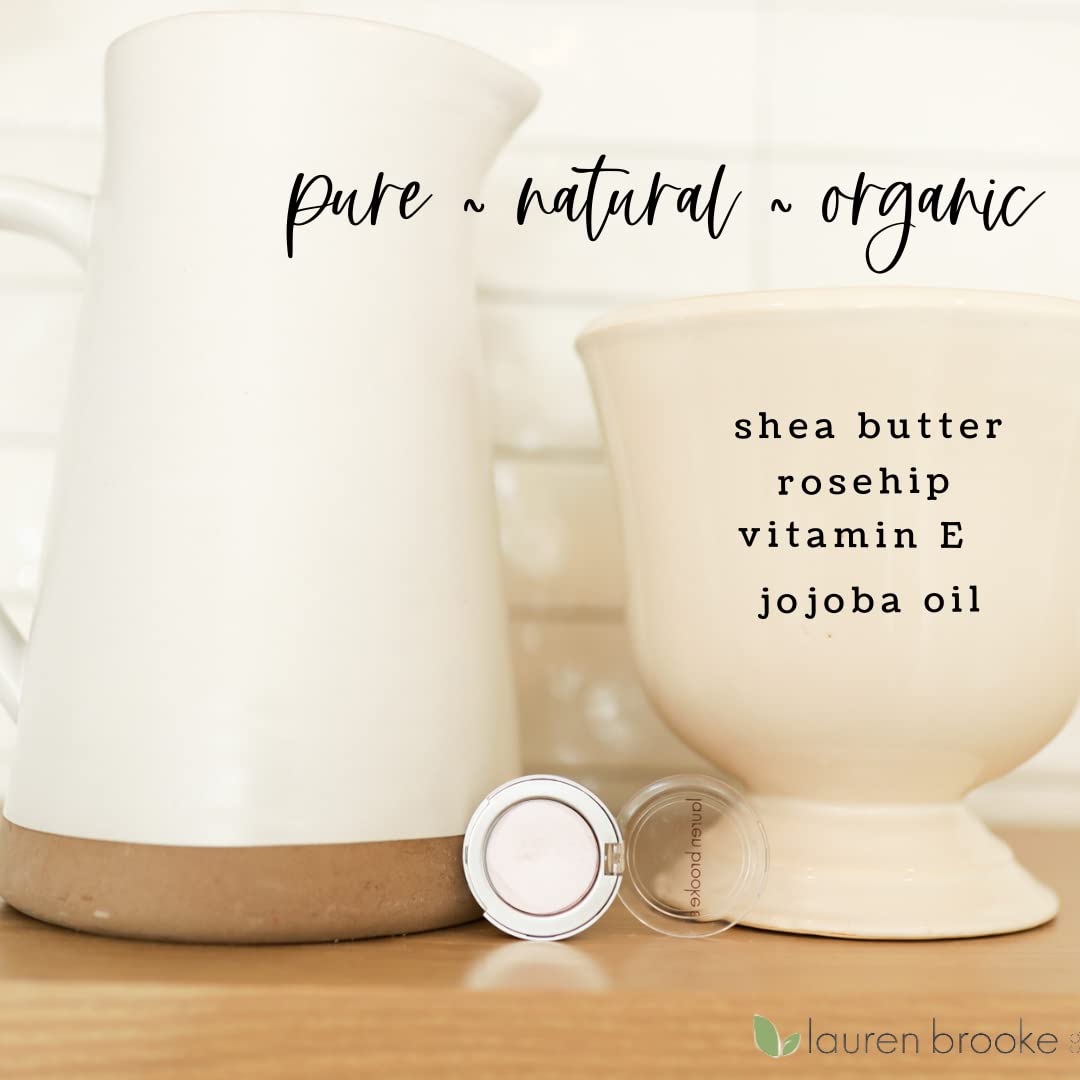 Lauren Brooke Cosmetiques Cream Eyeshadow | Natural Organic, Richly Pigmented Eye Makeup, Creme Eyeshadow For Women (White Satin (Shimmer)) - Image 3