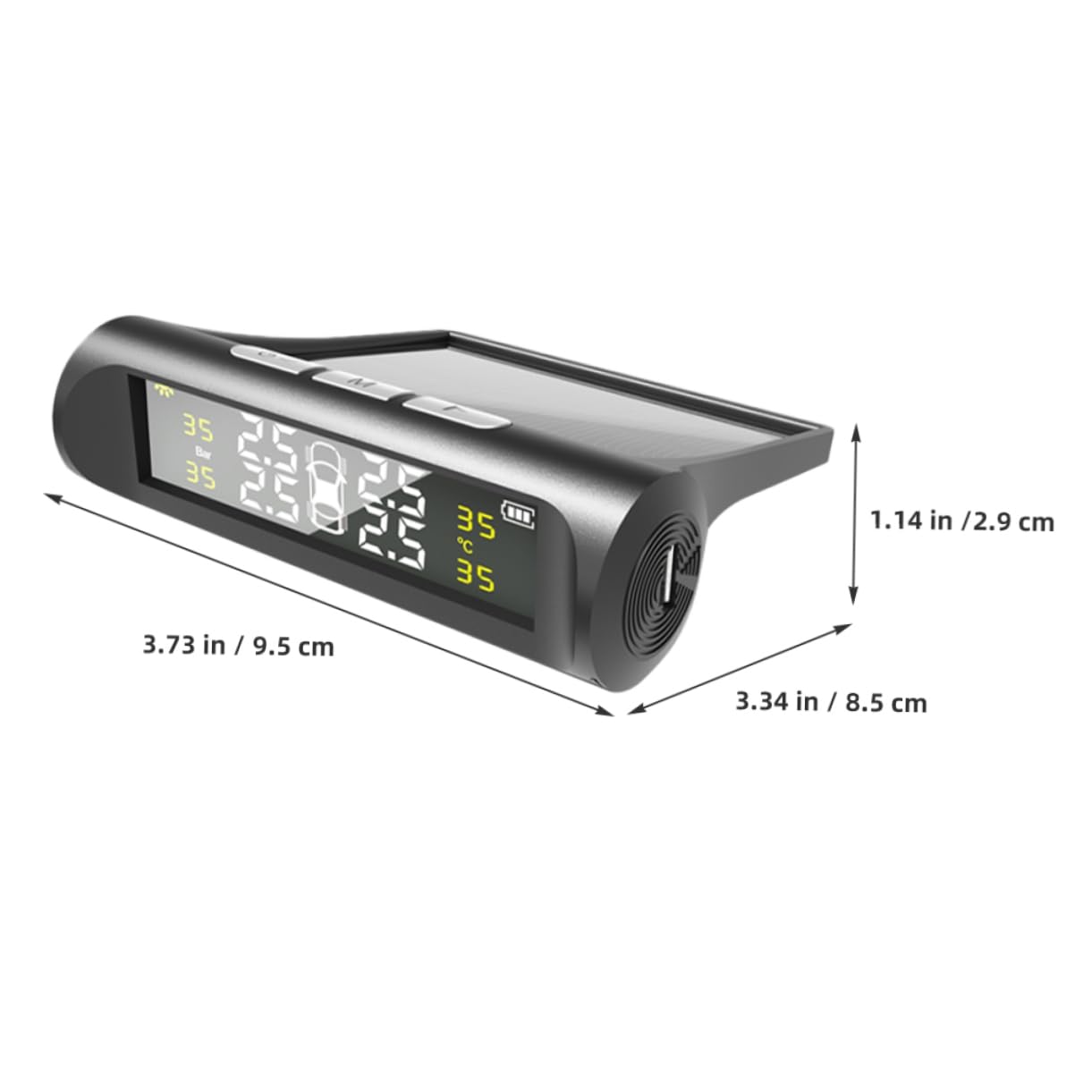 MAGICLULU Monitor Pressione Pneumatici Auto Digitale Allarme, Nero