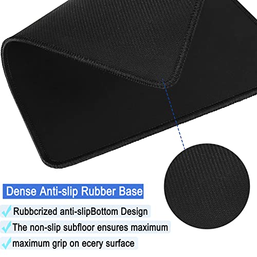 Mouse Pad, Upgraded 30% Larger Mouse Pad With Durable Stitched Edges, Waterproof Mousepad, Nonslip Natural Rubber Base Mouse Pad For Gaming Computer, Laptop, Office, Home, 11.8 X 9.8 X 0.12 In #TOP3