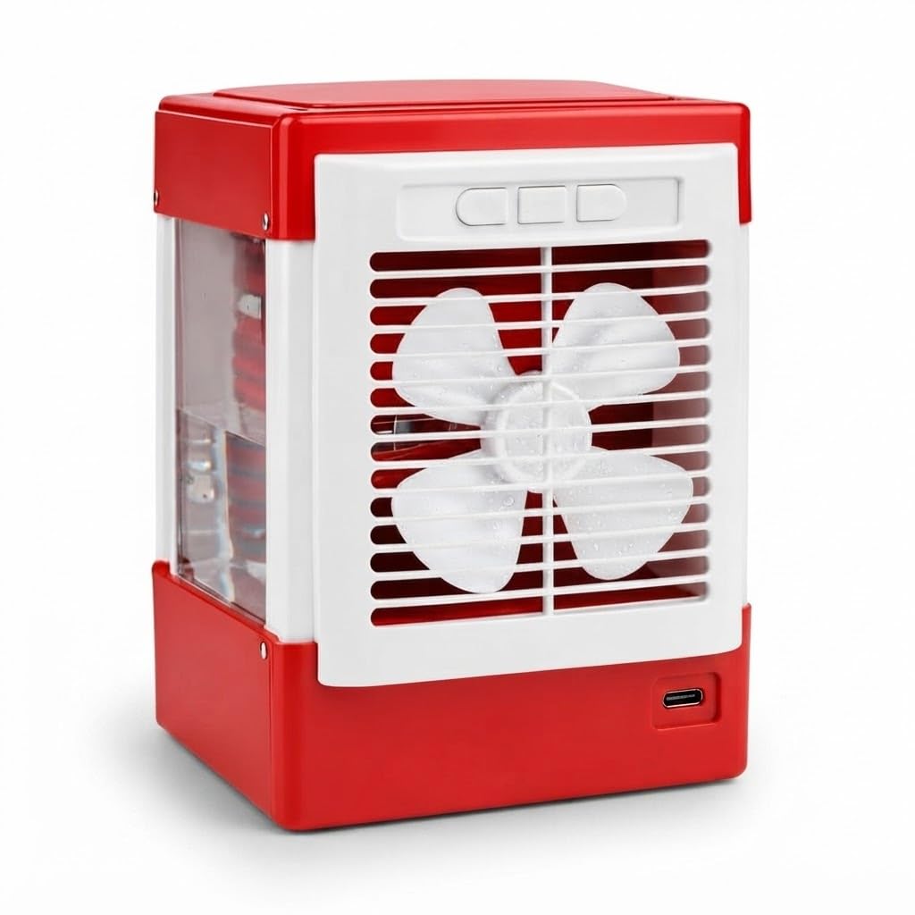 Drumstone (5 Years Warranty) Mini Air Cooler with 1.5L Water Tank, Rechargeable Portable Air Cooler, USB Powered Personal Cooling Fan with Battery Backup for Home & Office-image-19