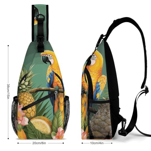 USA Patriotic Eagle Sling Bag for Men Women - Adjustable Crossbody Chest Backpack, 15" Travel Hiking Fanny Pack2