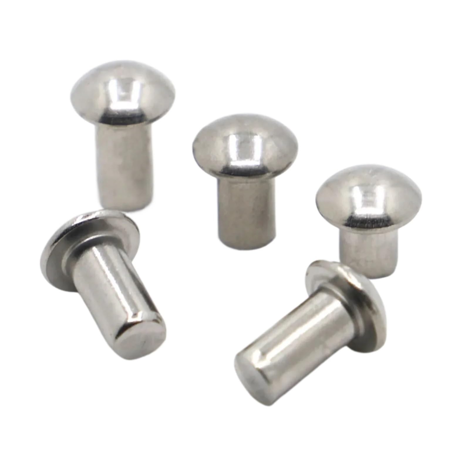 Rivet solide GB867 bouton acier inoxydable tête ronde M1.6 auto-obturant 5mm inox
