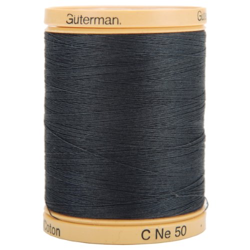 Hilo de algodón natural Gütermann 800m gris hierro