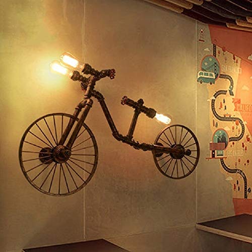 Applique murale industrielle 100cm design vélo rétro pour loft et café