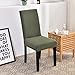 HZDHCLH Chair Covers for Dining Room Set of 4,Stretch Spandex Green Parsons Chair Slipcover 4 Pack,Washable Anti-dust Chair Seat Cover for Kitchen,Wedding,Party