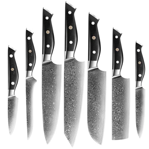 Set Cuchillos Cocina 7 Piezas Acero Inox