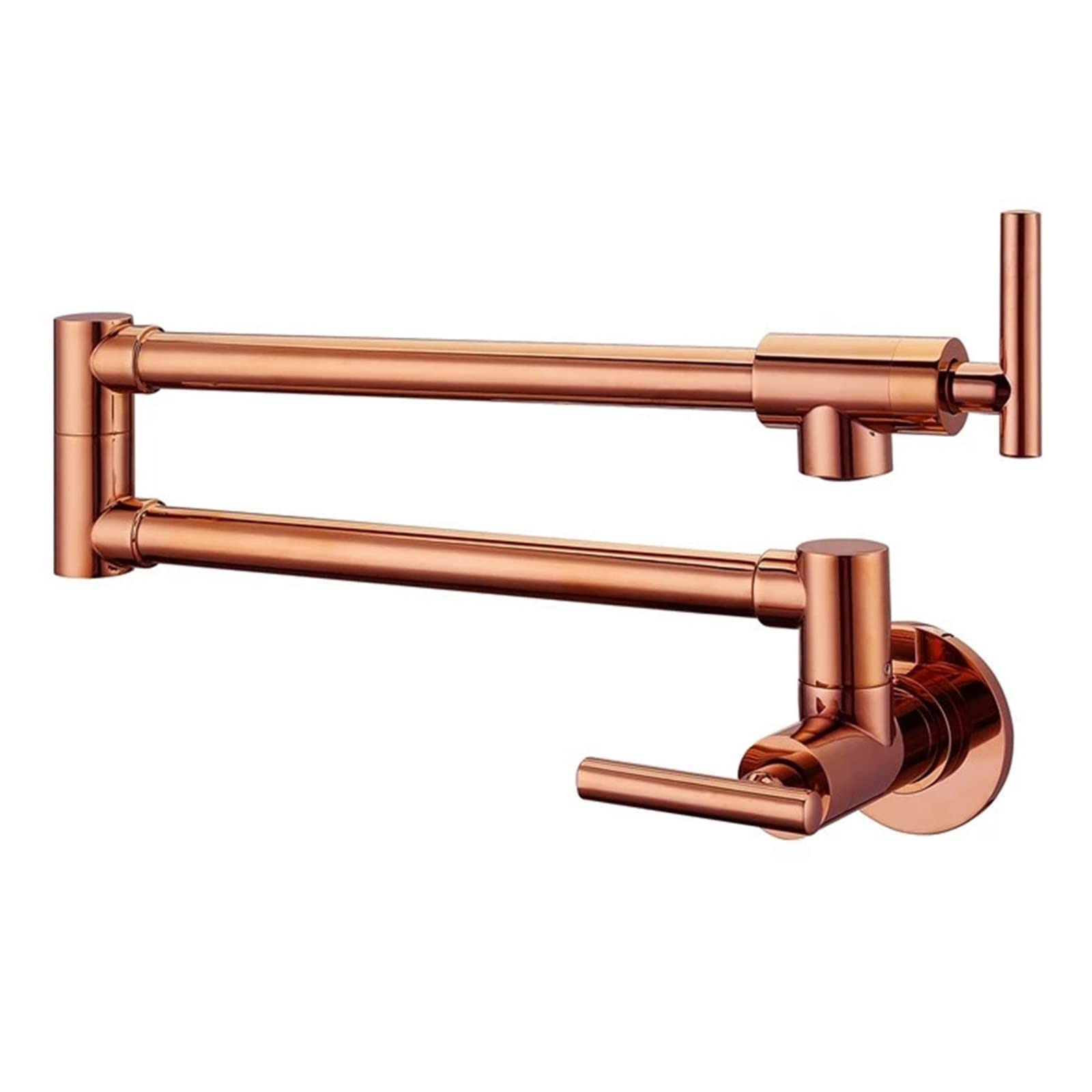 DFGHNBVC Kitchen Tap, Black Brushed Brass Wall Mounted Pot Filler Faucet Swivel Folding Retractable Rotary Stretch Sink Tap Kitchen Faucet,For Sinks,3-I