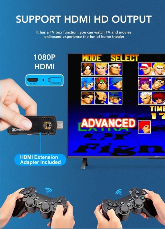 Drumstone 𝟏𝟓-𝐘𝐞𝐚𝐫 𝐖𝐚𝐫𝐫𝐚𝐧𝐭𝐲 Retro Gaming Console & TV System - 2-in-1 with Over 10,000 Classic Games from PS1 to DS, Easy Plug & Play Setup, Dual Controllers, Perfect for Fun & Nostalgia 3