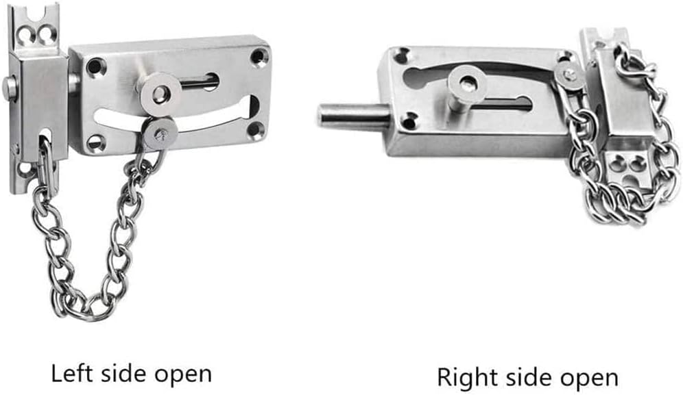 DEPILA Slide Bolt Door Lock Hasp,Gate Bolt,Door Lock Bolts,Latches Bolts Slide Gate Latches Safety Door Lock with Anti-Theft Chain and Spring Lock Surface Mounted Slide Lock