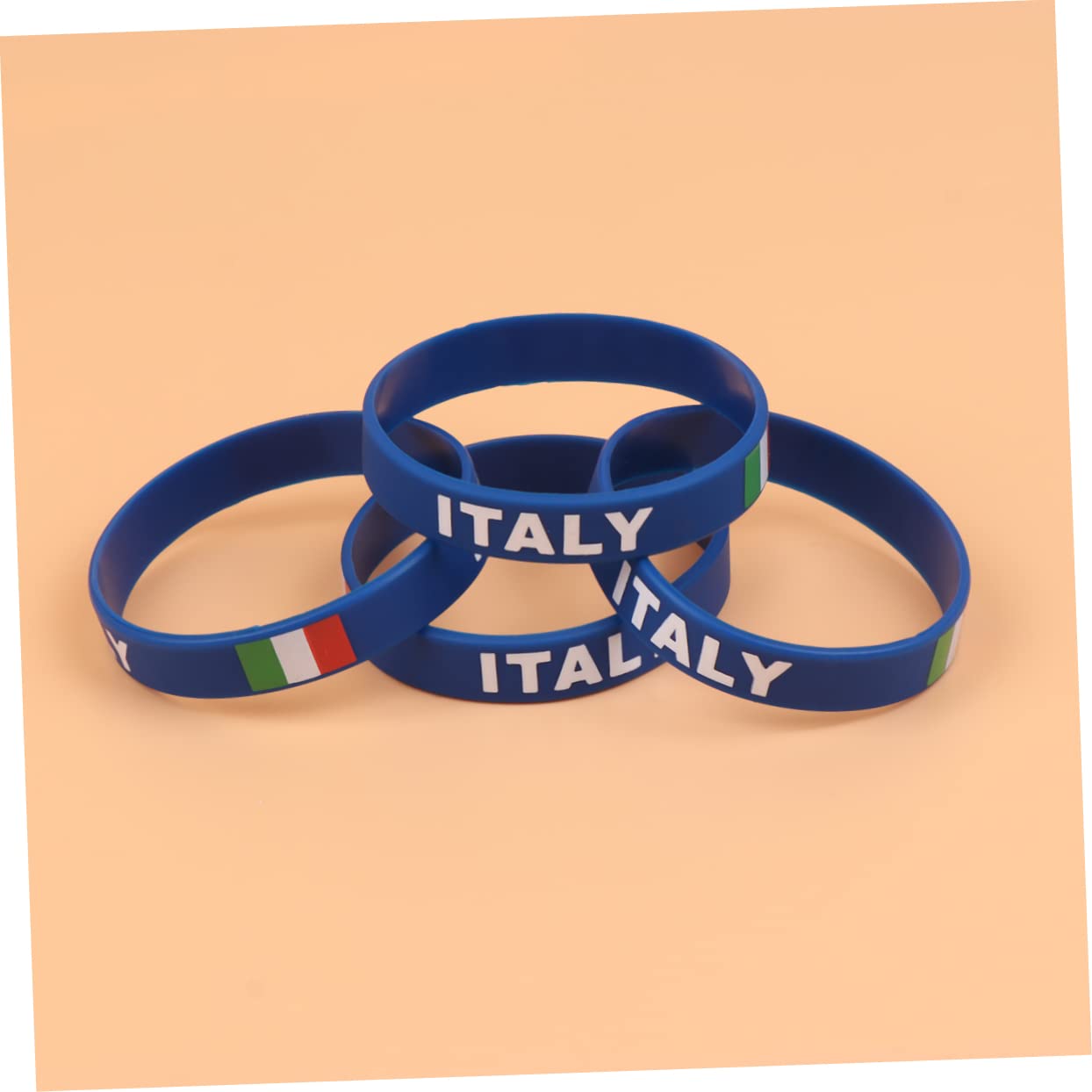 Toddmomy Country Flag Silicone Bracelet - 10pcs Silicone Flag Bracelet Italy Country Flag Bracelet Rubber Italy Wristbands Sports Rubber Bracelets Country Silicone Wristbands Women's Bracelet