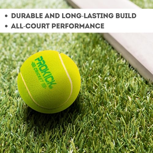 Prokick Cricket Tennis Ball, Cricket Soft Tennis Balls Lightweight and Heavy weight Tennis Ball for Cricket Tournament, Street Match Tennis Court Cricket Turf Tennis Ball (Pack of 6 Balls - Yellow LT) - Image 3