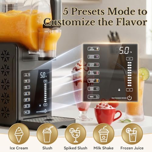 Image of QIDO 88oz Slushie Machine for Home, Frozen Drink Maker,No Ice Needed | 6 Presets, Digital Temp Control, Quiet & Self-Cleaning,Ideal for Margaritas, Smoothies, Bars, and Cafes