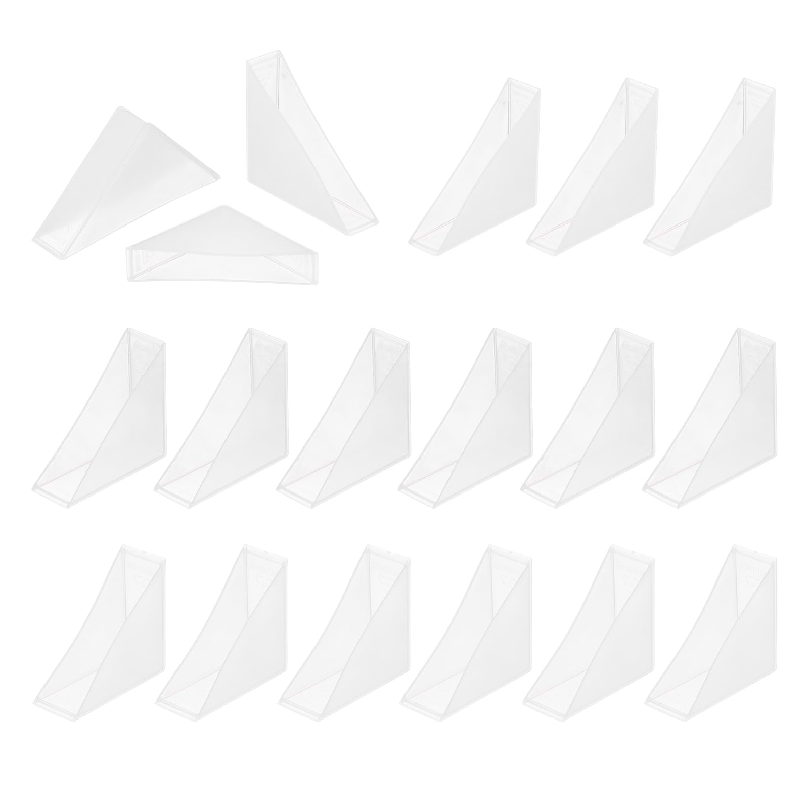 uxcell 30Pcs Triangle Glass Corner Protector, 0.5/0.6/0.7 Inch Plastic Glass Table Corner Protector Transport Corner Guard for Glass, Ceramics, Wood,
