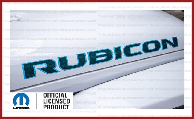 Miniatura 3 de Decal Mods Rubicon - Calcomanías gráficas para capó para Jeep Wrangler y Gladiator JL/JT Rubicon (2018-2024) Topo Map - Gris con líneas grises