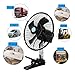 CYDZSW 12v Car Fan that Blow Cold Air,360° Adjustment Small 12 Volt DC Clamp Fans,90° Oscillating Clip Fan for RV,Vehicles and Forklift (8inch)