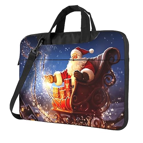 Sacoche à bandoulière pour ordinateur portable au motif féerique de Noël