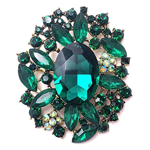 Image of Flower Brooch Pin Costume Jewelry Accessory Gold Tone