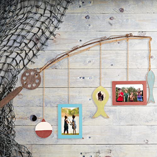 Young's Inc. Wood Fishing Rod Picture Frame - 33" W X 12" H - Living Room Decor - Fishing Decor #TOP4