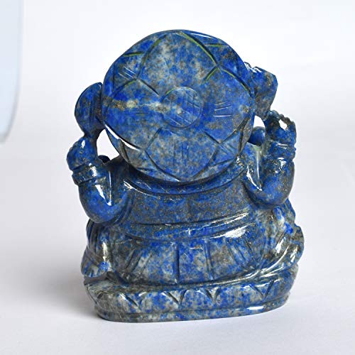 Estatua de Ganesha de Lapislázuli de 3.62 x 2.56 x 1.34 pulg miniatura 3