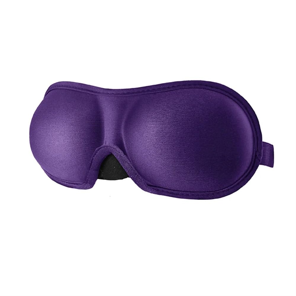 1 mascherina per dormire 3D naturale, per dormire, per uomini e donne, morbida, portatile, da viaggio (viola, 4 pezzi)
