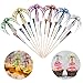 Hoiny 100 Stück Cocktail Picks Feuerwerk Sticks, Feuerwerk Sticks Cocktail Deko Benutzt für Cocktail Party Dekorationen, Bunte Frucht Zahnstocher Palme Cocktail Picks, 15 cm