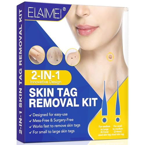 Stielwarzen Entferner, Hautanhängsel Entfernen, Wirksam & Sicher gegen Stielwarze für Zuhause, Skin Tag Remover Kit, Ideal Stilwarzenentferner für Hals, Achseln, fuß & Körper