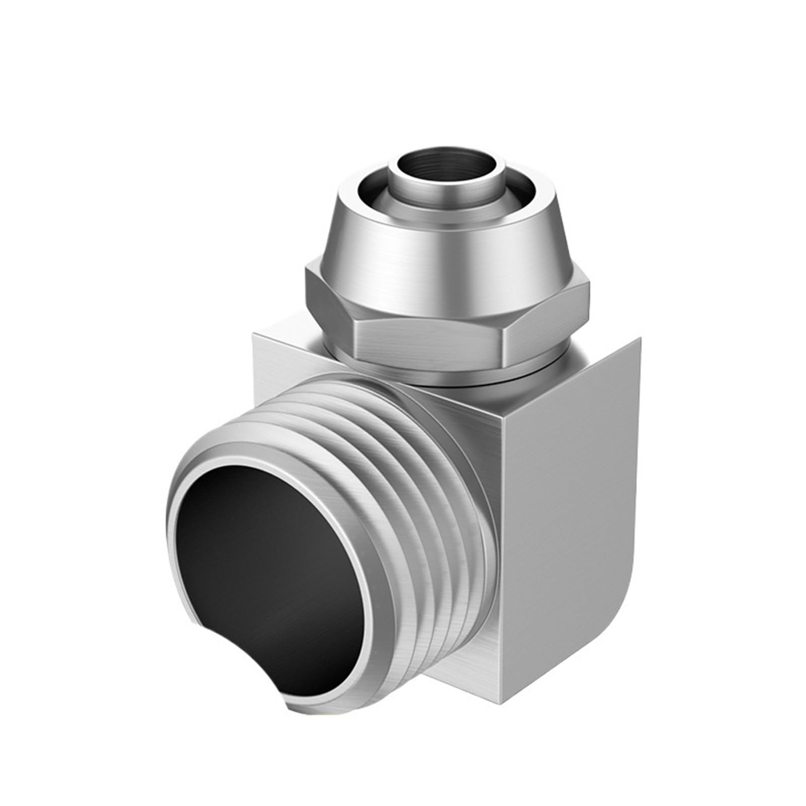 Conector PL4-M6 manguera de aire neumática con codo de ángulo recto rápido de 1 pieza
