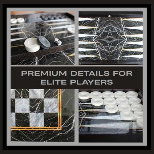 Set de Backgammon y Damas Turco Premium de Madera 19 Pulgadas miniatura 6