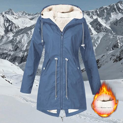 Veste d'hiver femme imperméable taille ajustée et coupe-vent épais - 2