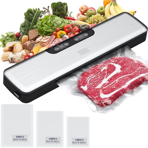 La mejor comparación de Envasadoras al vacío disponible en línea para comprar. 50 Máquina De Sellado Al Vacío para Almacenar Alimentos Secos y Húmedos, 5 modo de vacío y 5 temperaturas de sellado,máquina automática de sellado al aire de 80 kpa,con 30...