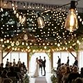 Yescom 200Ft Commercial LED Outdoor String Lights with 104 Shatterproof ST38 Vintage Edison Bulbs IP44 Waterproof Dimmable 2700K Outside Hanging UL Listed for Wedding Event Party Cafe Bistro