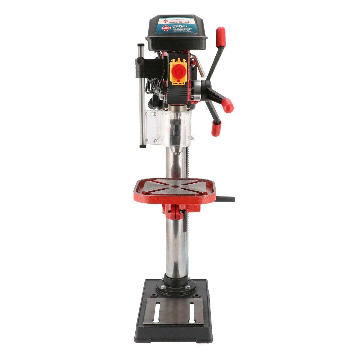 Airpress - Taladro de Columna 16-980 | 550 W | 16 Velocidades | Broca hasta 16 mm | Mesa Inclinable 45° | Taladro de Banco Profesional