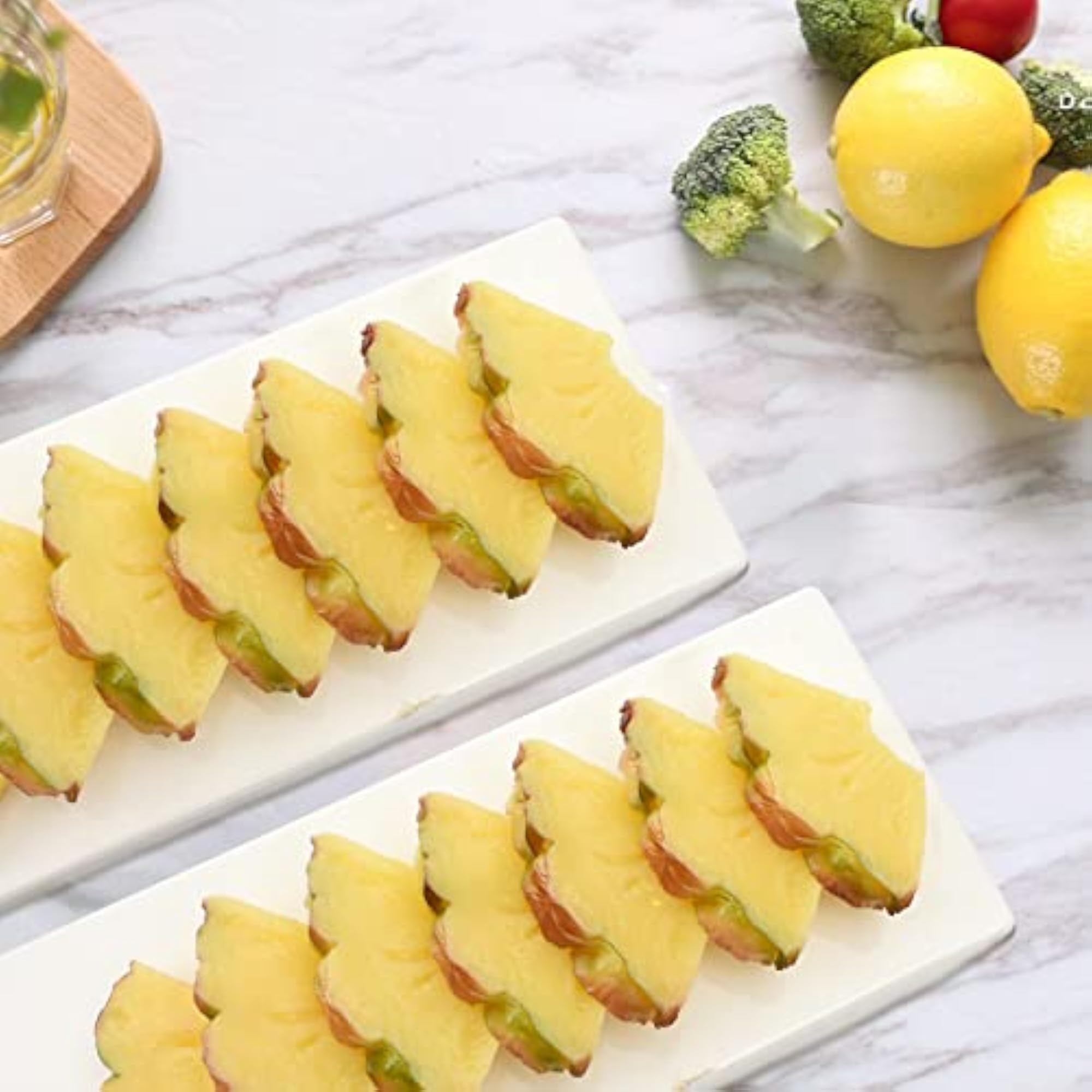 10PCS Artificial Pineapple Slices Fake Fruit Slices