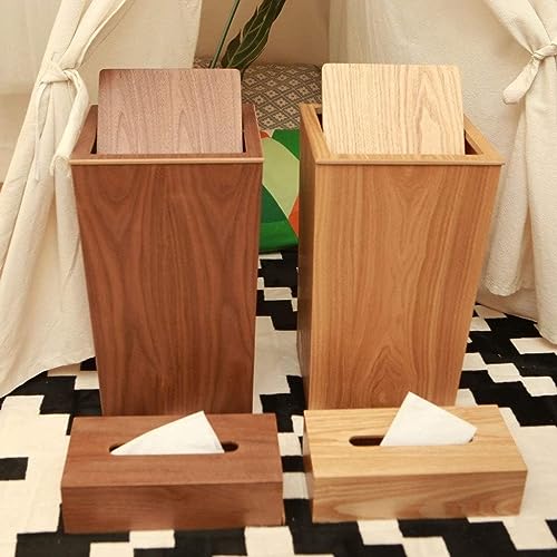 Ininosnp Stoccaggio Dei Rifiuti Cestino For La Raccolta Differenziata For Esterni Cestino For Carta Con Coperchio Pattumiera For Esterni Pattumiera Quadrata In Legno Pattumiera For Patio(Yellow) - 6