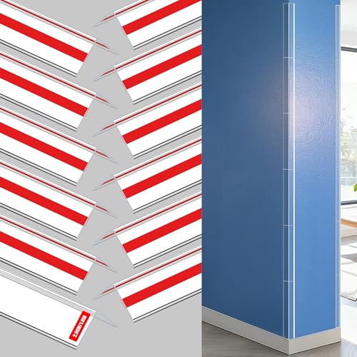 12PCS Clear Self-Adhesive Night Stand Corner Protectors，Corner Guards & Edge Protector for Wall Door Frame Cabinet Baseboard & Door, Table, Stair (2.5x40.6cm/1.0x16in)