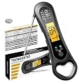 Biison Meat Thermometer Digital, Instant Read Meat Thermometer for Grill and Cooking, IP66 Waterproof Food Thermometer for Kitchen and Outside, BBQ, Turkey, Candy, Liquids, Beef