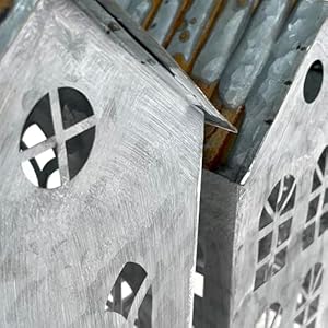 Rustic Charm Set of 3 Distressed Metal House Lanterns: Perfectly Imperfect Finish for Unique Decor Enthusiasts Rustic Charm Set of 3 Distressed Metal House Lanterns Perfectly Imperfect Finish for Unique Decor Enthusiasts