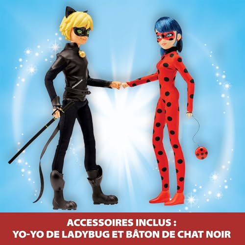 Miraculous Ladybug Set de Jouet Miraculous Pack de 2 Poupées Miraculous Figurine Miraculous mannequin 26 cm Figurine pour Enfant Ladybug & Ch - vue 7