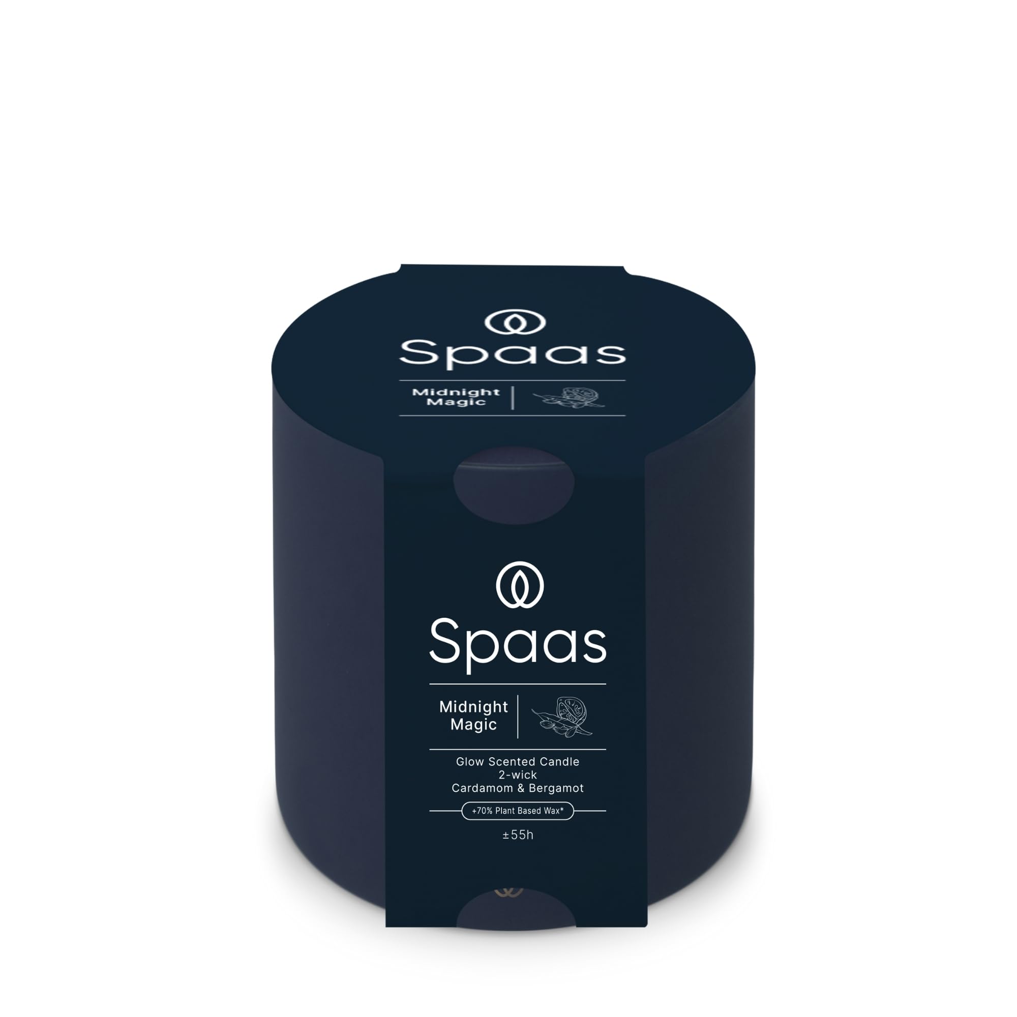 Spaas Glow Scented Candle 2-Wick 55h, Midnight Magic