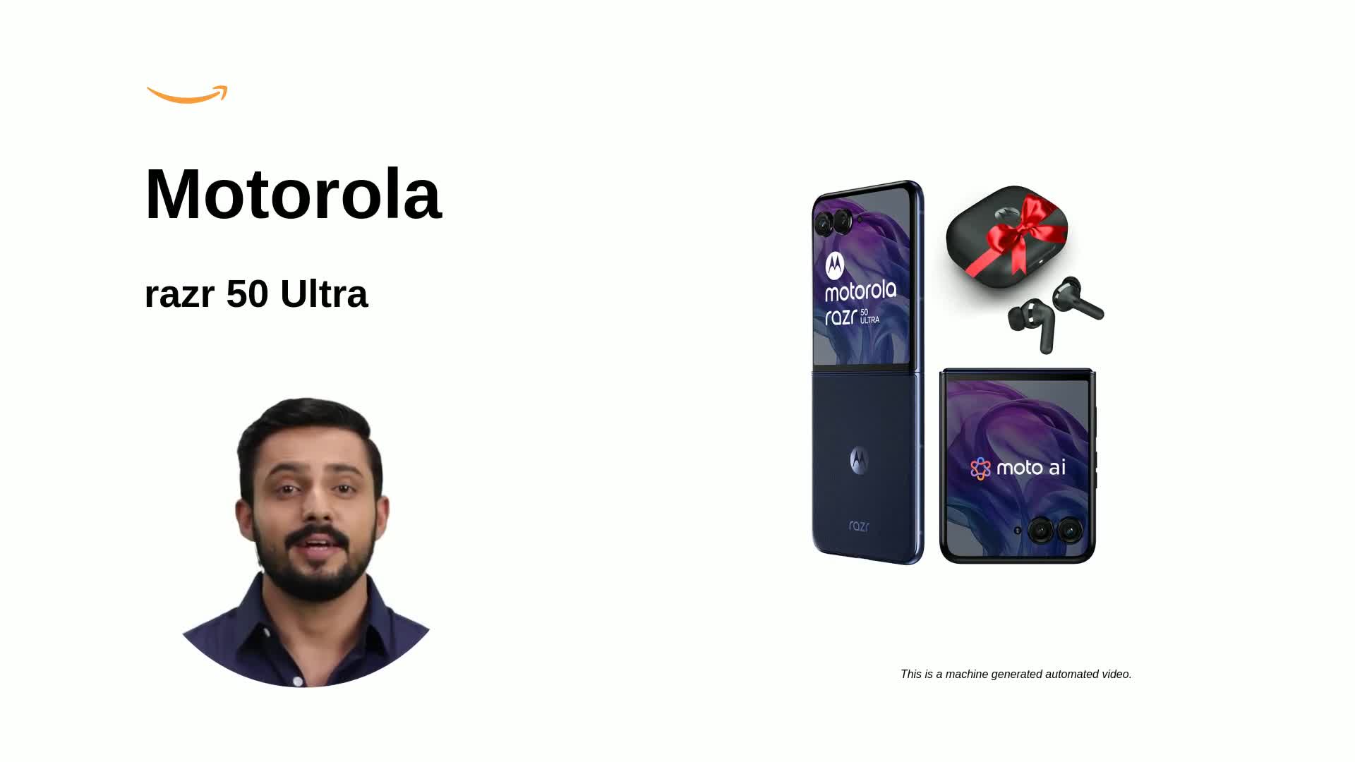 Refurbished) Motorola razr 50 ultra (Midnight Blue, 12GB RAM