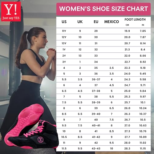 Defiant2 Women’s Wrestling Shoes, 100% Anti-Slip Rubber Sole, Lightweight Boxing Shoes for Women, Durable MMA, Powerlifting, Weightlifting Shoes - Women’s Sizes2