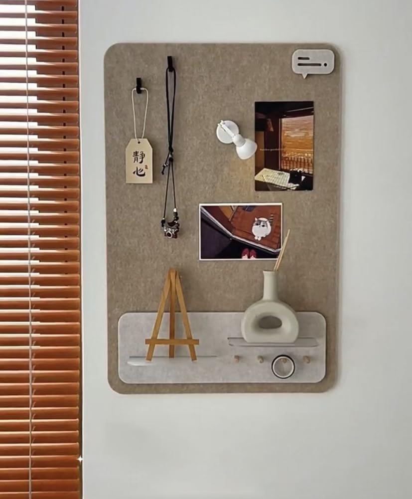 Tablero de anuncios Autoadhesivo de Fieltro para Fotos y Mensajes, Ideal para la decoración de Paredes en el hogar o la Escuela. Panel de exhibición DIY para Fotos, Notas y recorda