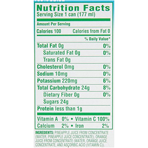 Dole Pineapple Orange Juice, 100% Fruit Juice with Added Vitamin C, 6 Fl Oz (Pack of 6), 48 Total Cans - Thumbnail 7